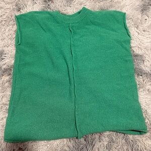 SHEIN Green Sleeveless Blouse